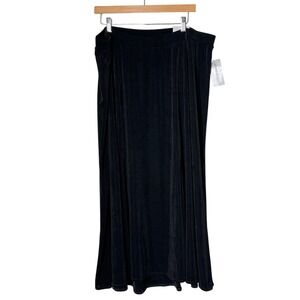 Catherines Black Slinky Maxi Skirt Womens Plus Size 2X NEW Minimalist